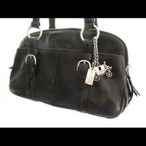 COACH Satchel Handbag Purse Black Leather Bonnie